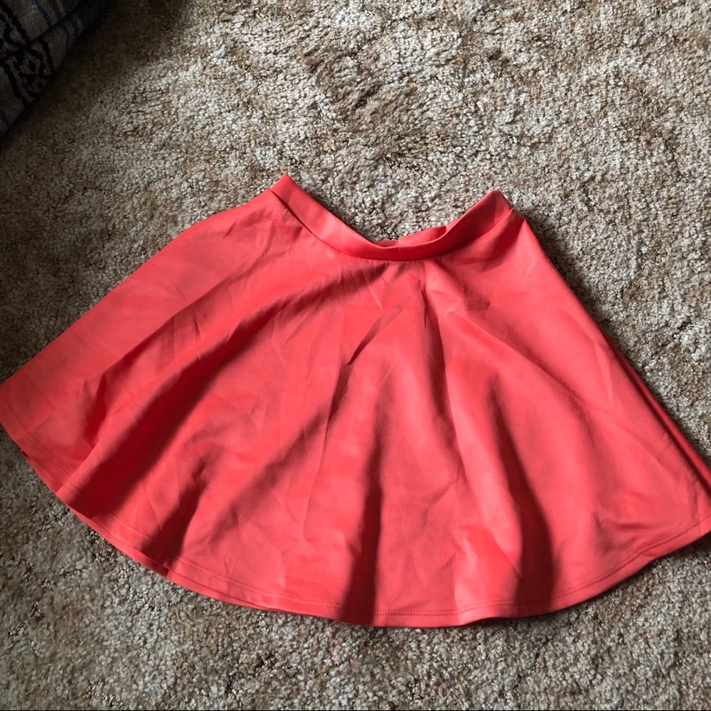 cute salmon skater skirt